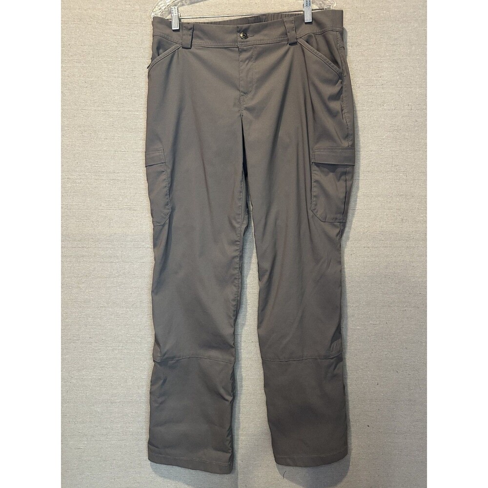 Duluth Trading Co Womens Dry on the Fly Cargo Pants Gray Size 14x33 Button